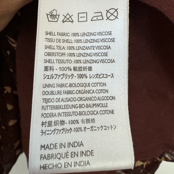 Cleobella Jaslynn Zadia Block Brown Short Mini Dress Tunic Size S Small - Picture 10 of 12